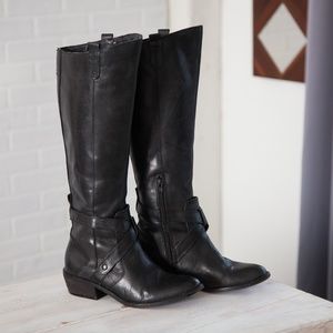 Leather Dolce Vita Knee High Moto Riding Boots